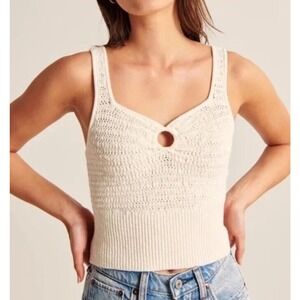 Abercrombie & Fitch Crochet Cutout Tank S